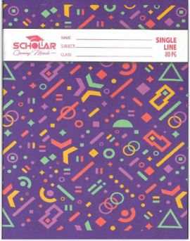 Scholar Single Line Copy Book 80pg