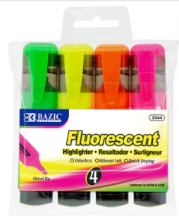 Bazic Fluroscent Highlighter 4